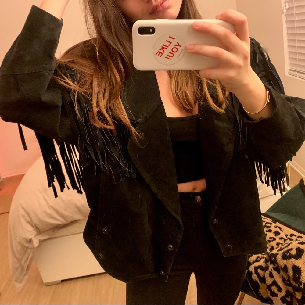 Vintage Suede Fringe Jacket